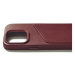 Mujjo Full Leather Wallet pouzdro iPhone 15 Pro vínový