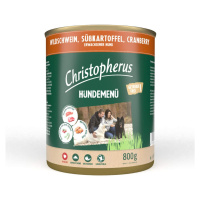 Christopherus krmivo pro psy divočák s batáty a brusinkami 12 × 800 g