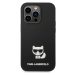 Pouzdro Karl Lagerfeld Liquid Silicone Choupette iPhone 14 Pro Max černé