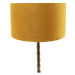 Stolní lampa ve stylu art deco se sametovým odstínem žluté 35 cm - Pisos