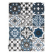 Dywany Lusczow Kusový koberec ALTER Porto květiny modrý