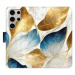 iSaprio flip pouzdro GoldBlue Leaves pro Samsung Galaxy S24 Ultra