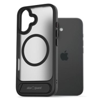 AlzaGuard Matte Case with Stand Compatible with MagSafe for iPhone 16 černý