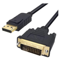 Kabel propojovací DisplayPort na DVI-I Dual Link, 1,8m, černá