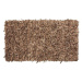 Béžový shaggy kožený koberec 80x150 cm MUT, 57765