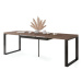 Jídelní stůl rozkládací Asali 120-270x76x80 cm (dub hnědý)