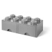 Úložný box LEGO, 2 šuplíky, velký (8), šedá - 40061740