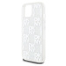 DKNY Liquid Glitter Checkered Pattern kryt iPhone 15 čirý