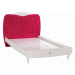 Studentská postel 120x200cm rosie - bílá/rubínová