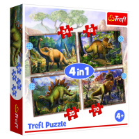 Trefl Puzzle Zajímaví dinosauři 4v1 - Trefl