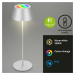 BRILONER LED RGB nabíjecí stolní lampa 38 cm 2W 200lm chrom IP44 BRILO 7466018