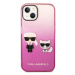 Karl Lagerfeld KLHCP14MTGKCP hard silikonové pouzdro iPhone 14 PLUS 6.7" pink Gradient Ikonik Ka