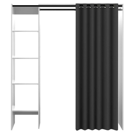 Černo-bílá šatní skříň 160x182 cm Tom - TemaHome