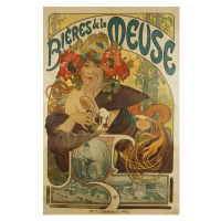 Obrazová reprodukce Meuse Beer; Bieres de La Meuse, 1897, Mucha, Alphonse Marie, 26.7 × 40 cm