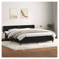 vidaXL Box spring postel s matrací černá 180x210 cm samet