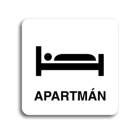 Accept Piktogram "apartmán II" (80 × 80 mm) (bílá tabulka - černý tisk bez rámečku)