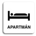 Accept Piktogram "apartmán II" (80 × 80 mm) (bílá tabulka - černý tisk bez rámečku)