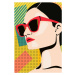 Ilustrace Pop art portrait of woman wearing sunglasses, LucidSurf, 26.7 × 40 cm