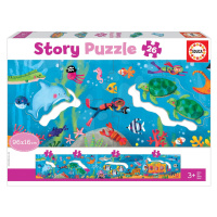 Puzzle pro nejmenší Story Underwater World Educa pohádka o podmořském světě 26 dílů