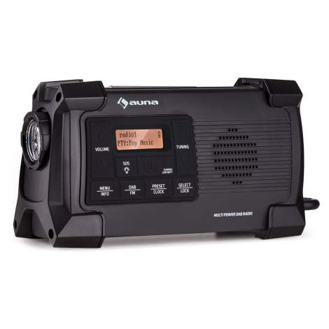 Auna Patagonia DAB+ Outdoorové rádio DAB / DAB+ / FM Ruční nabíjení USB SOS alarm vodotěsné