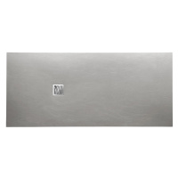 MITIA sprchová vanička z litého mramoru, obdélník 120x90x3 cm, šedá PMS12090