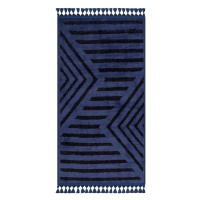 Modrý pratelný koberec běhoun 300x80 cm - Vitaus