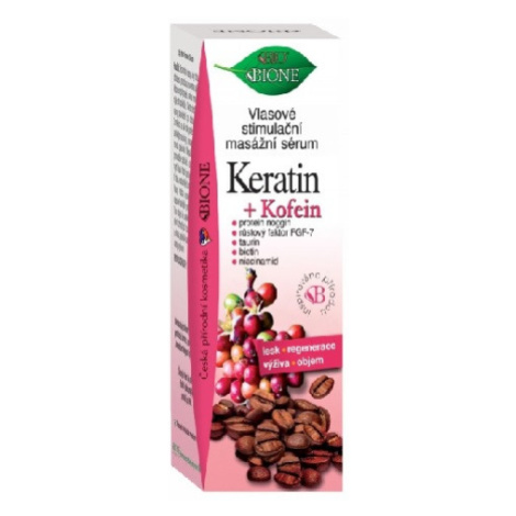 BIO BIONE Keratin + Kofein Vlasové masážní stimulační sérum 215 ml