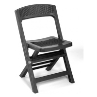 Zahradní skládací židle ASSO RATAN — plast, antracit