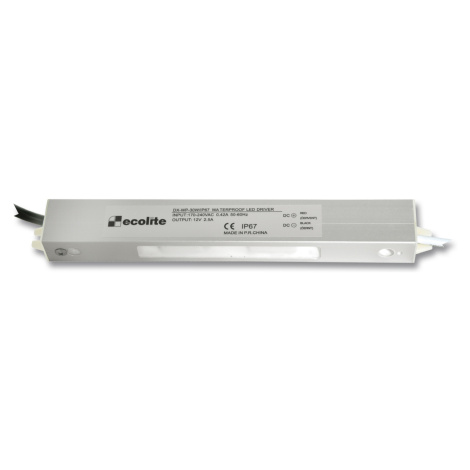 Ecolite El. trafo 230V-12V, 2.5A, 30W DX-WP-30W/IP67