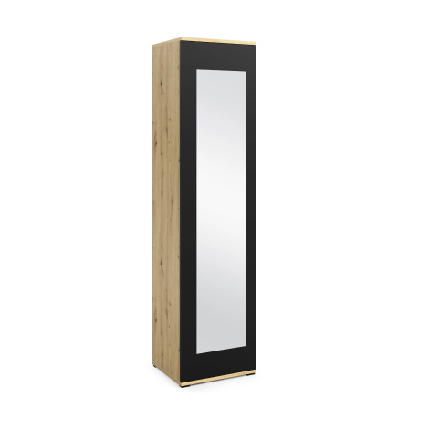 Eka Šatní skříň Trinity 45 cm, se zrcadlem Barva dřeva: Dub Artisan/Černá