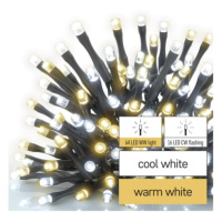 Vánoční osvětlení EMOS D4AN01 80LED řetěz 8m teplá/studená bílá blikající s časovačem