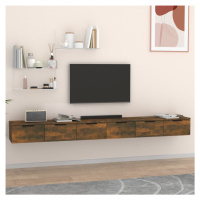 vidaXL Nástěnné skříňky 2 ks kouřový dub 102x30x20 cm kompozitní dřevo