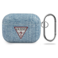 Guess Denim Triangle silikonový kryt GUACAPTPUJULLB Apple Airpods Pro light blue