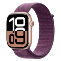 Apple Watch Series 10 GPS 42mm růžově zlaté hliníkové pouzdro se švestkovým sportovním provlékac