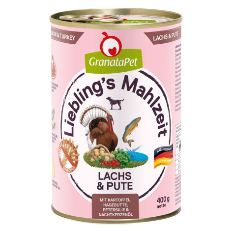 GranataPet Liebling's Mahlzeit 6 x 400 g - losos a krůta