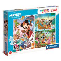 Clementoni - Puzzle 3x48 Mickey and friends