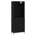 vidaXL Skříň highboard černá 69,5 x 34 x 180 cm kompozitní dřevo