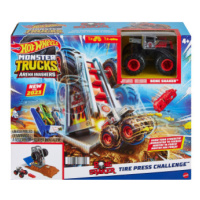Hot Wheels monster trucks aréna: závodní výzva herní set - Tire Press Challenge