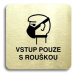 Accept Piktogram "vstup pouze s rouškou II" (80 × 80 mm) (zlatá tabulka - černý tisk bez rámečku