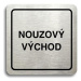 Accept Piktogram "nouzový východ" (80 × 80 mm) (stříbrná tabulka - černý tisk)