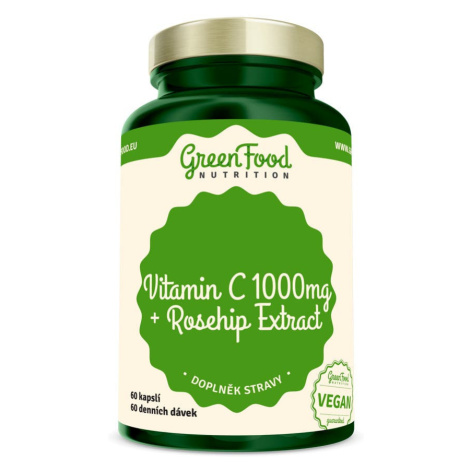 GreenFood Nutrition Vitamin C 1000 mg + Extrakt ze šípků 60 kapslí