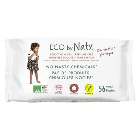 Naty ECO vlhčené ubrousky bez vůně - pro citlivou pokožku 56 ks Eco by Naty