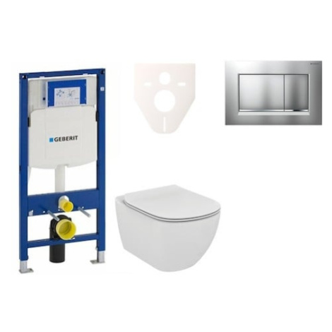 Cenově zvýhodněný závěsný WC set Geberit do lehkých stěn / předstěnová montáž+ WC Ideal Standard