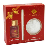 ARÔME Dárkový set difuzéru 30 ml a vonného jílu, Apple and Cinnamom