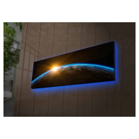 Hanah Home Obraz s led osvětlením Zeměkoule 90x30 cm