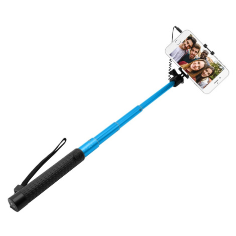 Teleskopická selfie tyč FIXED v luxusním hliníkovém provedení, modrá