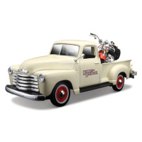 MAISTO - Harley-Davidson Custom, 1950 Chevrolet 3100 Pickup + 2001 FLSTS Heritage Springer, 1:24