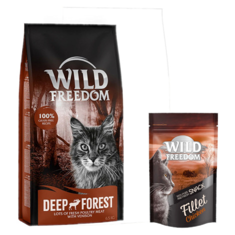 Wild Freedom 6,5 kg + Wild Freedom Filet Snacks kuřecí 100g zdarma - Adult „Deep Forest“ – jelen