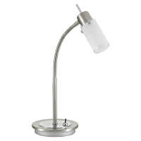 LEUCHTEN DIREKT is JUST LIGHT LED stolní lampa, svítidlo na čtení, ocel, jednoduché 3000K LD 119