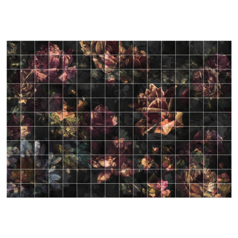 Komar Vliesová fototapeta Tiles Flowers 400 x 280 cm